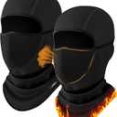 2 x Labeol Winter Balaclava Ski Mask with Breathable Mesh Mask, Warm Face Cover for Men Women Cold Weather Skiing Cycling (Black)