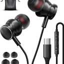 USB C Headphones for iPhone 17 Pro 16 Wired Earbuds for iPhone 15 Pro Max with Mic Volume Control Stereo Noise Cancelling, Type C Earphones for Samsung Galaxy S25 Ultra/S24/S23/S22 Pixel 8a 9 Android