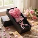 1 Set Heart Shaped Artificial Hydrangea Decor for Mom Women, Mother's Day Pink Floral Table Centerpiece, Elegant Home Vase Decoration, Thoughtful Gift for Mom Women (Red)