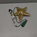 Brightown-Christmas-Tree-Topper, Christmas Star Tree Topper Lighted 3D Hollowed Gold Pentagram Built-in 10 Bulbs Golden Glitter Sparkling Plug in Vintage Indoor Holiday Xmas Decorations Ornaments