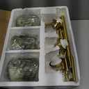 ROTTOGOON Dimmable Gold Floor Lamp for Living Room- 3 Light Green Glass Floor Lamps, Vintage Brass Tree Floor Lamps with 3X 6W LED Bulbs, Modern Standing Tall Lamp for Bedroom, 68", Gold & Green Glass