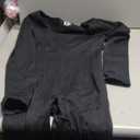 OQQ Women Long Sleeve Yoga Jumpsuits Workout Ribbed Bodysuits Pants Sexy One Piece (Large, Black)