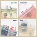 10 Pack Colored Mesh Zipper Pouch Bags, Double-Layer Nylon Puzzle Building Block Sets Toy Storage & Organization, Breathable See Through A4 Zipper Pouch with Handle for School Games