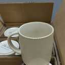 Theterra Ceramic Coffee Mugs Set of 6, 14.2oz Handmade Coffee Cups with Handle for Latte, Tea, Milk, Beer, Hot Cocoa, Cappuccino