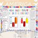 96 Pcs Science Fair Board Supplies 60 Trim Scalloped Poster Boards 24 Presentation Border Stickers 4 Self Adhesive Project Titles 8 Letter Sticker for Classroom Display(Oh Happy Day Style)
