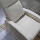 BestMassage | Recliner Chair | No Massage Function | Pu Beige | with Lumbar Support, Adjustable Push Back, Wide Armrests, Footrest & Padded Seat | Easy Assembly | for Living Room, Home Theatre