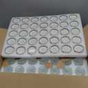 Encheng 1.5oz Mini Glass Jars Bulk Set of 70,Round Small 45ml Honey Jars with Golden Lids,Clear Mini Storage Canning Jar for Candle Making,Spice,Jelly,Jam,Wedding,Party Favor