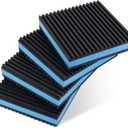 3 Pack Rubber Anti Vibration Pads,6 x 6 x 7/8 inches Heavy Duty EVA Isolation Mats for Air Conditioner,HVAC System,Compressors,Washer and Dryer Blue