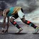 QUXIANG Copper Compression Socks for Women & Men Circulation (8 Pairs) - Best for Running Athletic Cycling - 15-20 mmHg (M)