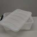 IRIS USA 13 QT Plastic Storage Box with Lid and Latches - 6 Pack - BPA-Free, Discreet Organizing Solution, Durable Nestable Stackable Containers, Secure Pull Handle - Pearl