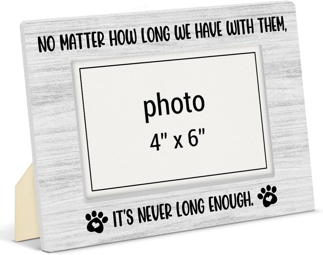 2 x Pet Memorial Gifts for Dogs, Cats, Pet Loss Gifts, Keepsake Picture Frame, Cat Dog Loss Sympathy Gift, Memorial Photo Frame for 4x6 Picture