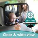 Onco Baby Car Mirror Rear Facing (2 Pack) - 100% Shatterproof & Shakeproof, Award-Winning Convex Car Mirror for Baby with 360 Rotation, Newborn Essentials (9.6 x 6.9 in)