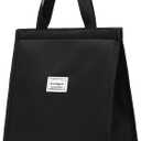 FUXINGYAO Lunch Bag, Reusable Lunch Tote, Lunch Box for Adult Women Men, Insulated Bag Applies to Work, Beach or Travel(Black)