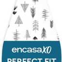 Encasa XO Ironing Board Cover and Pad 49"x18" Standard Size - Thick 3mm Felt Padded Iron Board Cover with Padding, Scorch & Stain Resistant Cotton, Heavy Duty Drawstring, Snug Fit - Black Arrow