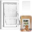 Aluminum Airseal Large Dog Door for Door,Magnetic Clear Doggy Door Flap