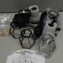 HiBay Plug in Track Lighting Fixtures Ceiling, Adjustable 4-Light Track Light Black, Directional Modern Ceiling Spotlight E26 with 16.4ft Cord & in-Line On/Off Switch for Kitchen Living Room Dorm