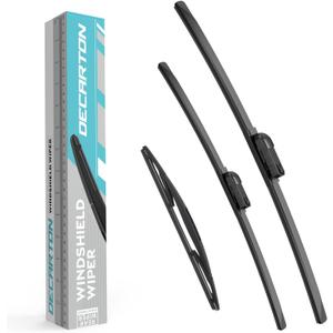 3-Piece Wiper Blades for Volvo XC60 2010 2011 2012 2013 2014 2015 2016 2017 Replacement for All-Season Front and Rear Original Equipment Windshield Wipers Set