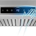 30 inch Under Cabinet Range Hood 1200 CFM with 4-Speed Gesture Sensing & Touch Control, Stainless Steel Kitchen Stove Vent Hoods with 2 LED Lights, Time Setting, Dishwasher-Safe Baffle Filters