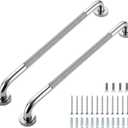 Grab Bars for Shower, 2 Pack 24-Inch Anti Slip Shower Handles for Elderly, Safety Shower Grab Bar, Stainless Steel Handicap Grab Bars for Bathroom (Polished Nickel 1" Diameter)