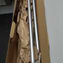 1 Inch Curtain Rods 72 to 144 Inches (6 to 12 ft) Telescoping Single Drapery Rod, USFOOK Heavy Duty Curtain Rods for Windows with Silver Decorative Translucent Finials