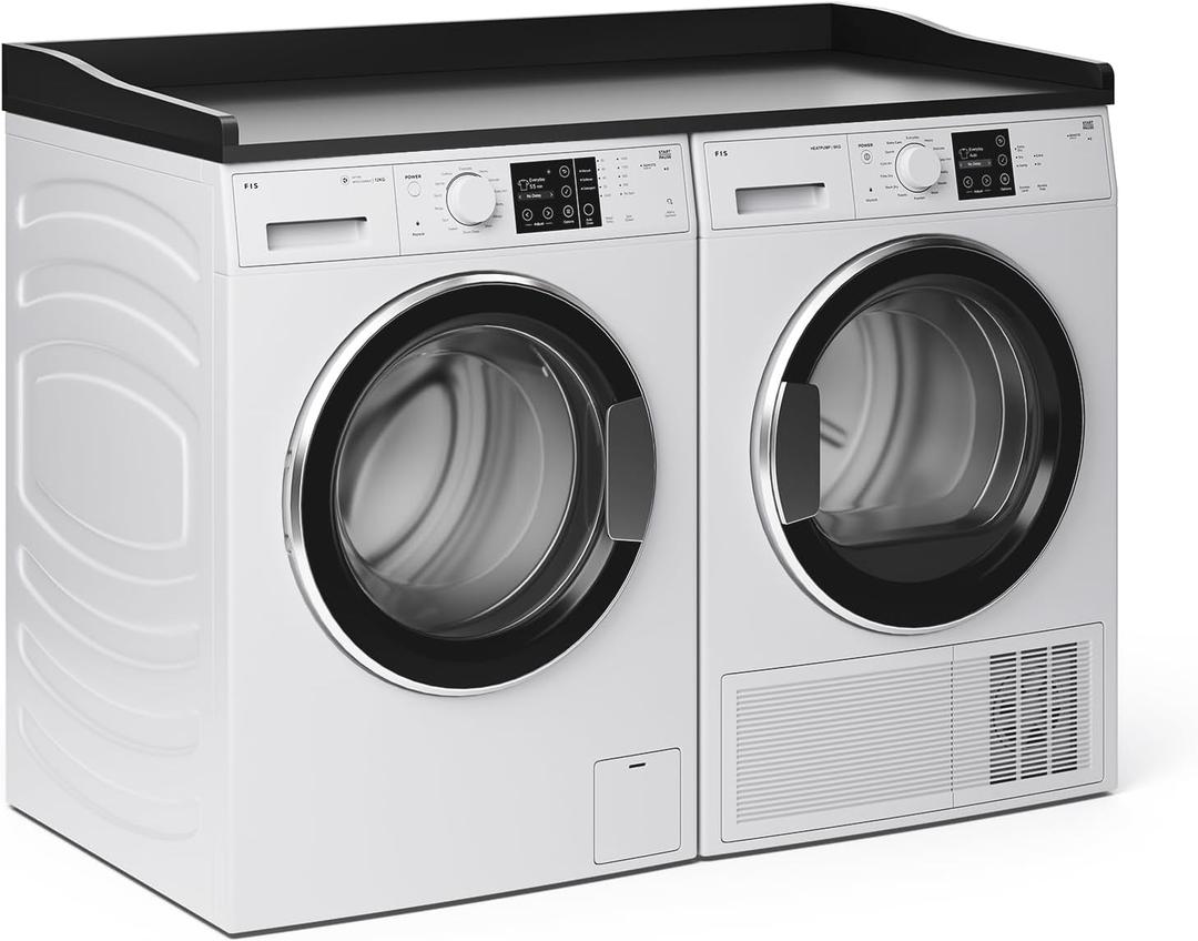 Washer Dryer Countertop 54" W x 27.5"D Washer Dryer Topper with Non-Slip Pads Laundry Countertop for Laundry Room Organization and Storage, Black, 
