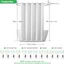 eachope No Hooks/Liner Needed - Waterproof 3-in-1 Hotel Waffle Weave Shower Curtain, Machine Washable, Magnetically Weighted Hem, 71"x74" White for Bathroom