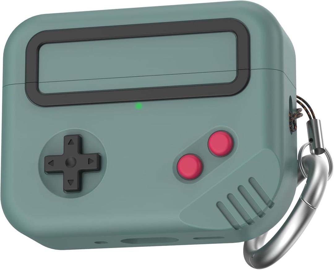 for AirPods Pro 3 Case - 2025 Silicone Game Console Design Case for Apple AirPods Pro 3rd Generation, Cute Airpod Pro 3 Cover for Men/Women (Pine Green)