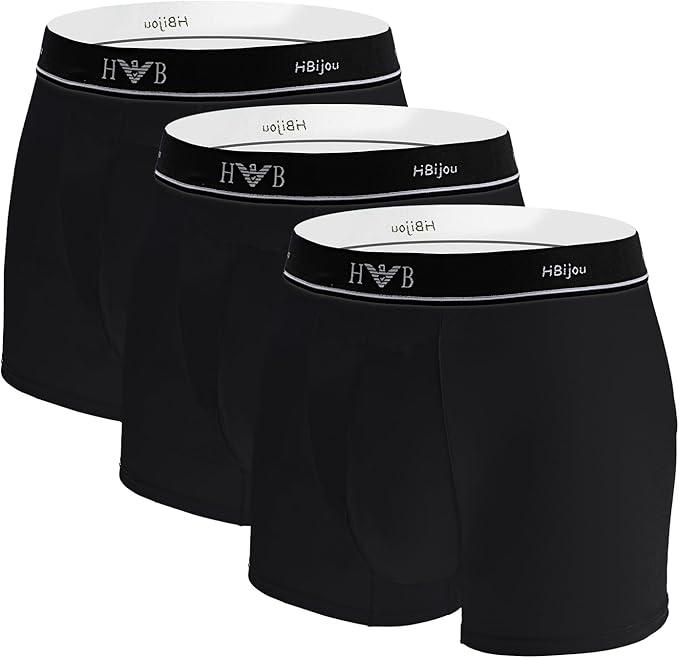 ODOMEIDIC Men's Underwear Boxer Brief Regular Long Men Pack with Quick-Dry Moisture Wicking, XL