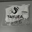 TAYOEA Crop Tops Workout for Women Yoga Short Sleeve Shirts Seamless V-Neck Gym T Shirts with Built in Pads (White, S)