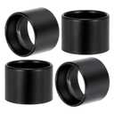 PATIKIL Light Socket Shade Ring, 4pcs E26 E27 Medium Base Metal Sockets Lock Ceramic/Porcelain Sockets with Thread Diameter 1-1/2 Inches for Hanging Lamp Holder, Black 40mm / 1.57"