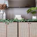 CQURE 18Pack 126Ft Eucalyptus Garland,Artificial Eucalyptus Leaves Table Greenery Garland Wreath Vines for Wedding Party Table Fireplace Bedroom Wall Room Decor