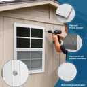 Yuzzy Shed Windows 2 Pack, Chicken Coop Windows 30" x 36" with Tempered Glass and Fiberglass Screen, Flush Mounted Small Window for Shed, Barns, Playhouse, Household, Garage (White)