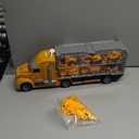 JOYIN 25-in-1 Construction Truck Toy Set with 12 Vehicles & 12 Worker Figures, Push and Go Toy Trucks with Sound and Light, Construction Toys Birthday Gifts for Kids 3 4 5 6 7 Years Old