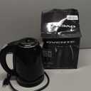 OVENTE 1.7L Double Wall Electric Tea Kettle, 1100W Water Boiler and Heater with Cool-Touch Exterior, Stainless Steel Insulated Interior, Auto Shut-Off, Boil-Dry Protection & Locking Lid, Black KD64B