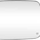 Heated Repl. Glass Right Passenger Side Compatible with Dodge Ram 1500 2500 3500 2009 2010 2011 2012 2013 2014 2015 2016 2018 2019 2020 tow flat mirror big lens