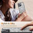 Goodon for iPhone 15 Plus Case with Privacy Screen Protector, Compatible with Magsafe, Shockproof Translucent Matte Cover - Cute Floral Design Phone Case for Women and Girls - Mandala Flower