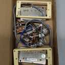 1 Set ProBucker Alnico Bridge&Neck Pickups with Pro Wiring Harness Pots&3 Way Switches Universal for Electric Guitar (Chrome (Black Ring))