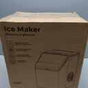 Silonn Ice Makers Countertop, 44lbs Per Day, 2 Ways to Add Water, Auto Self-Cleaning, Stainless Steel Ice Machine for Home Office Bar Party