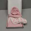 Looxii Baby Bath Towels 2 Pack Muslin Hooded Baby Towels for Newborn and Infants, 100% Cotton, Large 32x32Inch, Soft and Absorbent Pink+Flowers