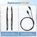 FL3Z16502C22 Sunroof Glass Repair Kit, Fits 2015-2020 F ord F150 F250 F350 F450 Super Duty Expedition L incoln Navigator, Includes FL3Z1651071A FL3Z1651071B Sunroof Track Assembly