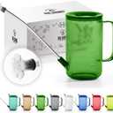 Small Watering Can Indoor Plants with Long Spout (1L, Green)