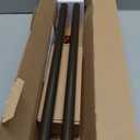 KAMANINA 1 Inch Curtain Rod Telescoping Single Drapery Rod 28 to 48 Inches (2.3-4 Feet), Pack of 2 Antique Bronze Curtain Rods for Windows 16 to 44 Inches, Netted Texture Finials