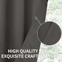 BGment Short Blackout Curtains 40 Inches Length - Rod Pocket Thermal Insulated Room Darkening Window Drapes for Kitchen Bedroom Bathroom, Grey, 2 Panels, 42 x 40 Inch