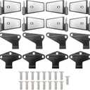 AUTOKAY Body Door Hinge Replacement Set for Jeep Wrangler JK 2007-2018 Black Powder Coat 16 Pcs Door Hinge Kit