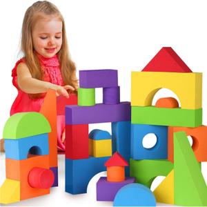 Large Building Foam Blocks for Toddlers  Giant Jumbo Big Building Blocks (30 Pieces)