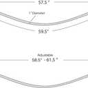60-Inch Stainless Steel Curved Shower Curtain Rod, 5 Foot Mounted Non-Telescoping Rust Proof (Chrome Plated)