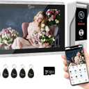 Wired Video Doorbell Apartment Intercom System,10 Inch Full Touch Monitor,1080P Doorbell Camera,TUYA WiFi Smart Home Video Intercom Door Phone Kits IC Unlock for Villa Home,32G