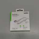 Belkin BoostCharge Braided Lightning Cable - 6.6ft/2M - MFi Certified Apple iPhone Charger USB to Lightning Cable 6ft - iPhone Cable - iPhone Charger Cable - Apple Charger - USB Phone Charger - White