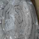 Geniospin King Size Comforter Set- 7 Piece Ivory Textured King Bedding Set, Soft Solid Bed in a Bag for All Season, King Comforter Set with Sheets(Ivory,102''x90'')