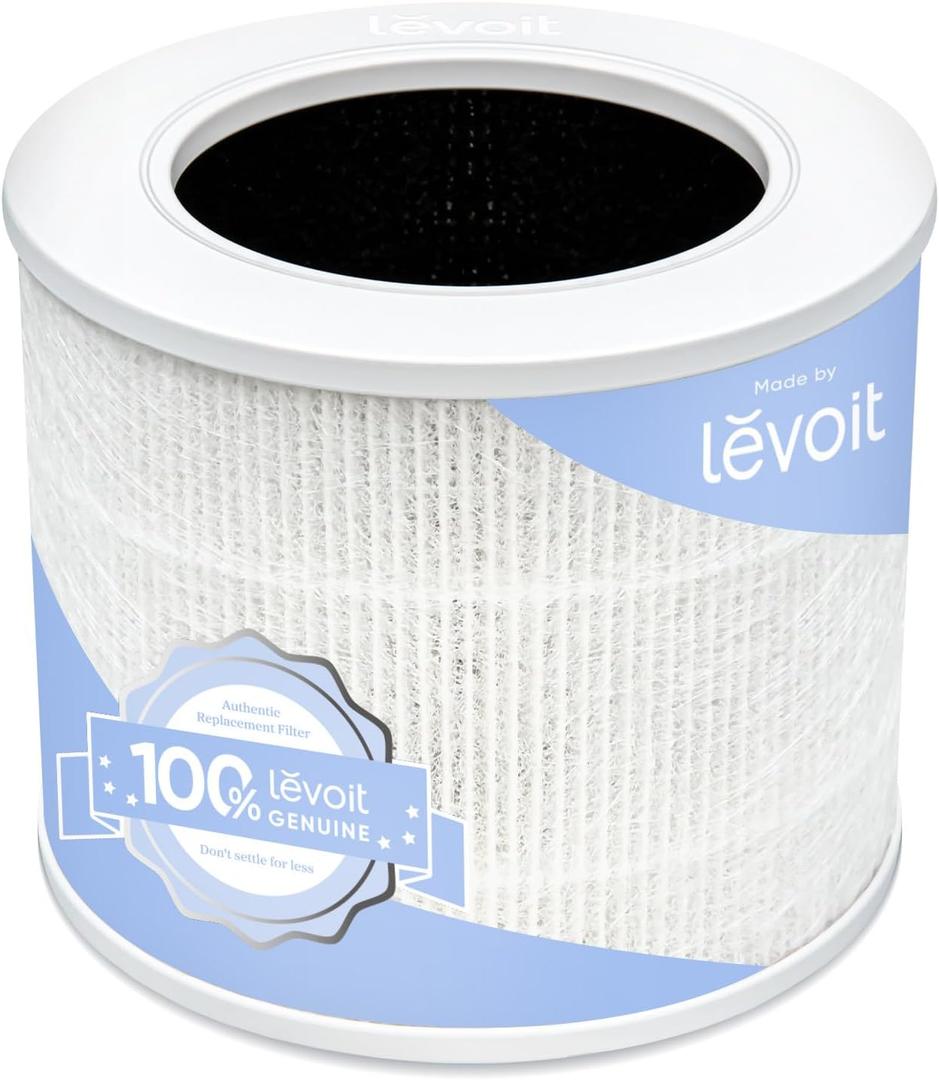 LEVOIT Core Mini-P Replacement Filter, Genuine Core Mini-RF Air Purifier Filters, Supports HEPA Sleep Mode, High-Efficiency Activated Carbon for Removal of Smoke, Odor, Allergens, Pollen, 1 Pack,White